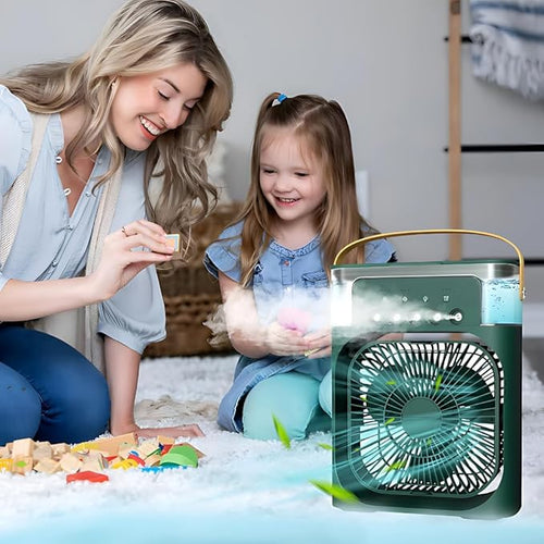 Cooling Fan with Water Mist Spray