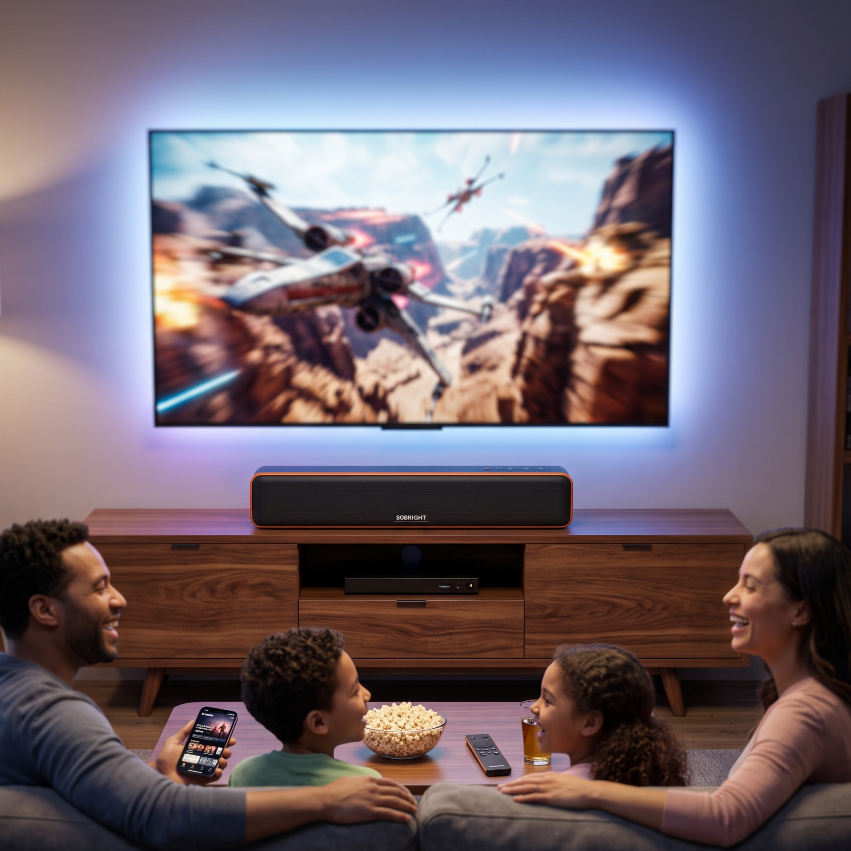 SSBRIGHT Storm Box Wireless Soundbar – Immersive Home & Mobile Audio