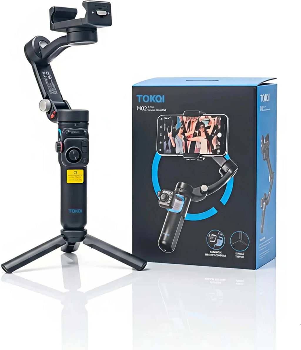 TOKQI M02 3-Axis Smartphone Gimbal Stabilizer – Cinematic Video & AI Tracking