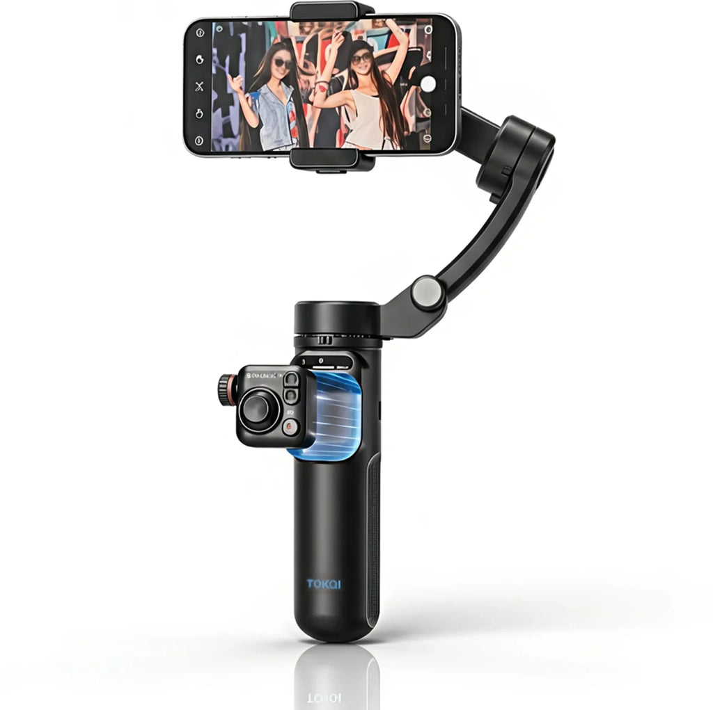 TOKQI M02 3-Axis Smartphone Gimbal Stabilizer – Cinematic Video & AI Tracking