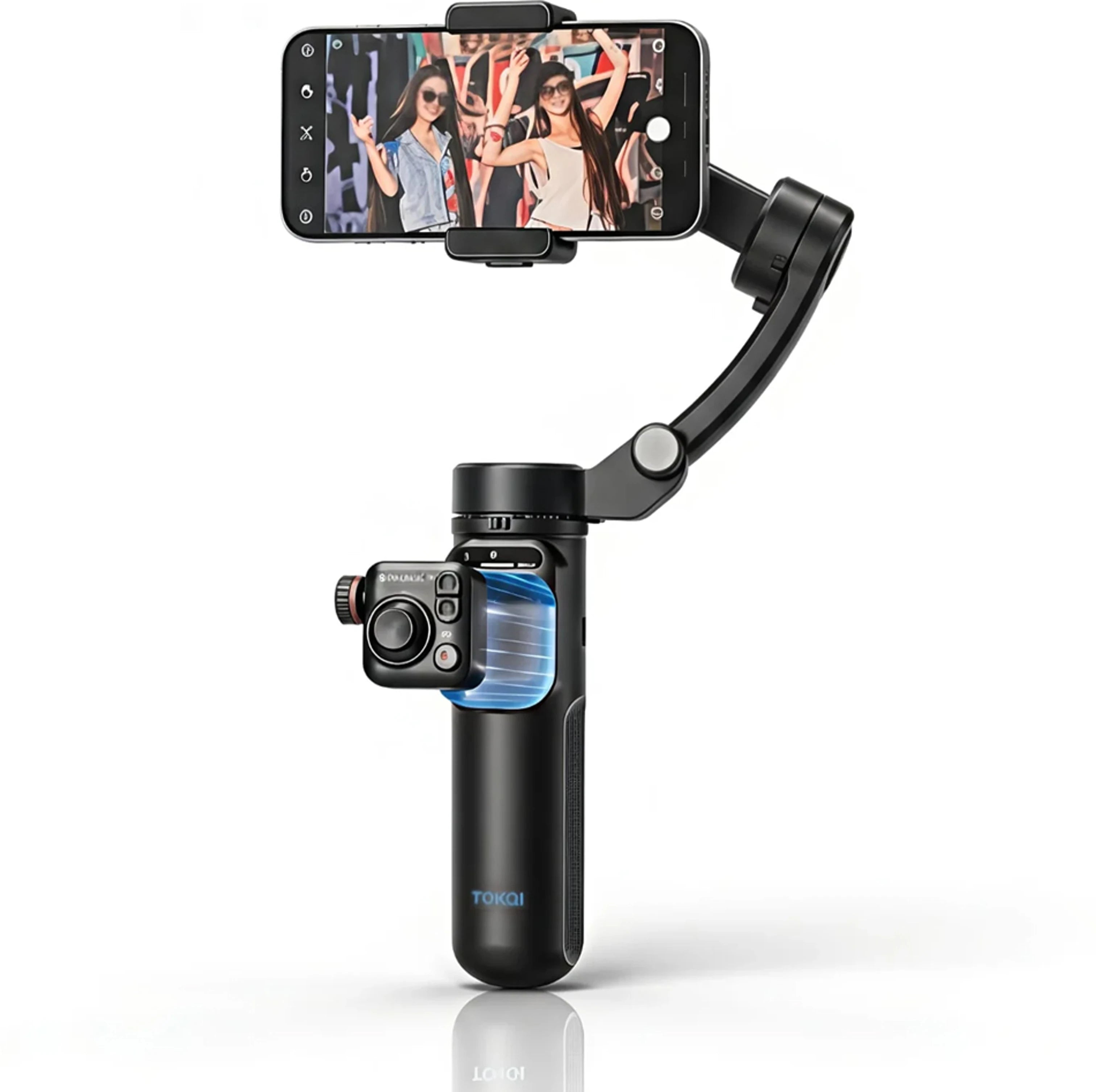 TOKQI M02 3-Axis Smartphone Gimbal Stabilizer – Cinematic Video & AI Tracking