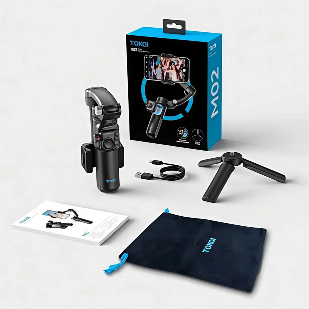 TOKQI M02 3-Axis Smartphone Gimbal Stabilizer – Cinematic Video & AI Tracking