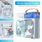 USB Rechargeable Cooling Fan with Water Mist Spray