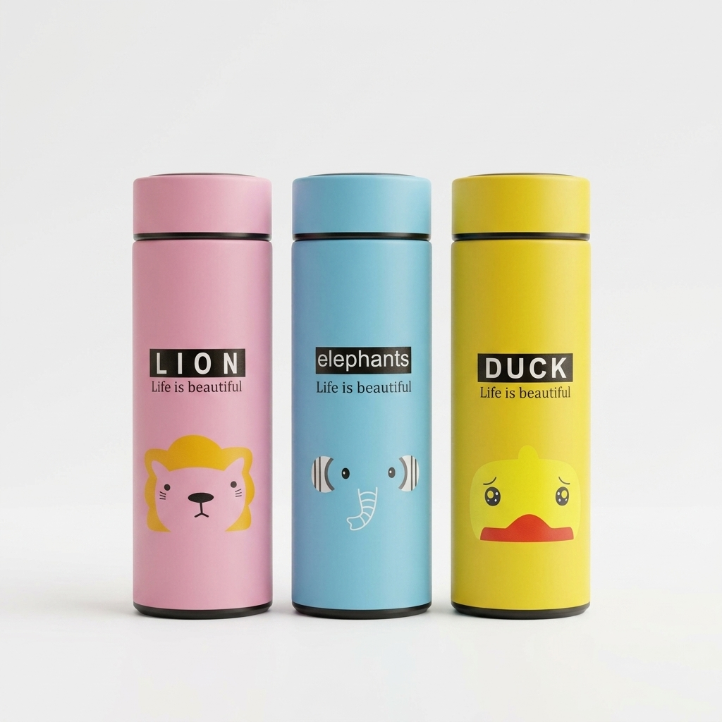 Insulated Animal Water Bottle (450ml) – Stay Hydrated with Fun Style