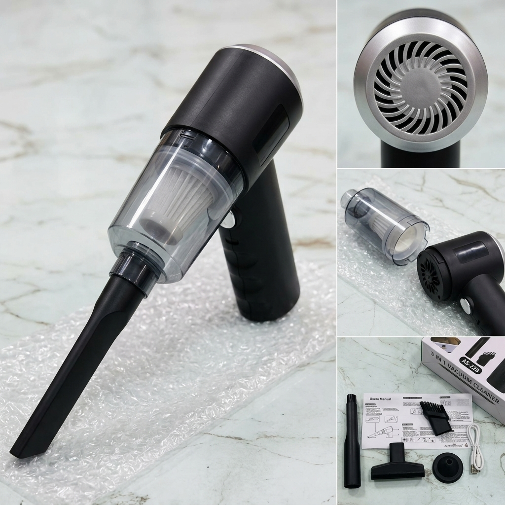3-in-1 Portable Vacuum Cleaner - Clean Smart Anywhere
