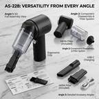 3-in-1 Portable Vacuum Cleaner - Clean Smart Anywhere