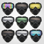 motocross goggles with different lens colors and reflective finishes