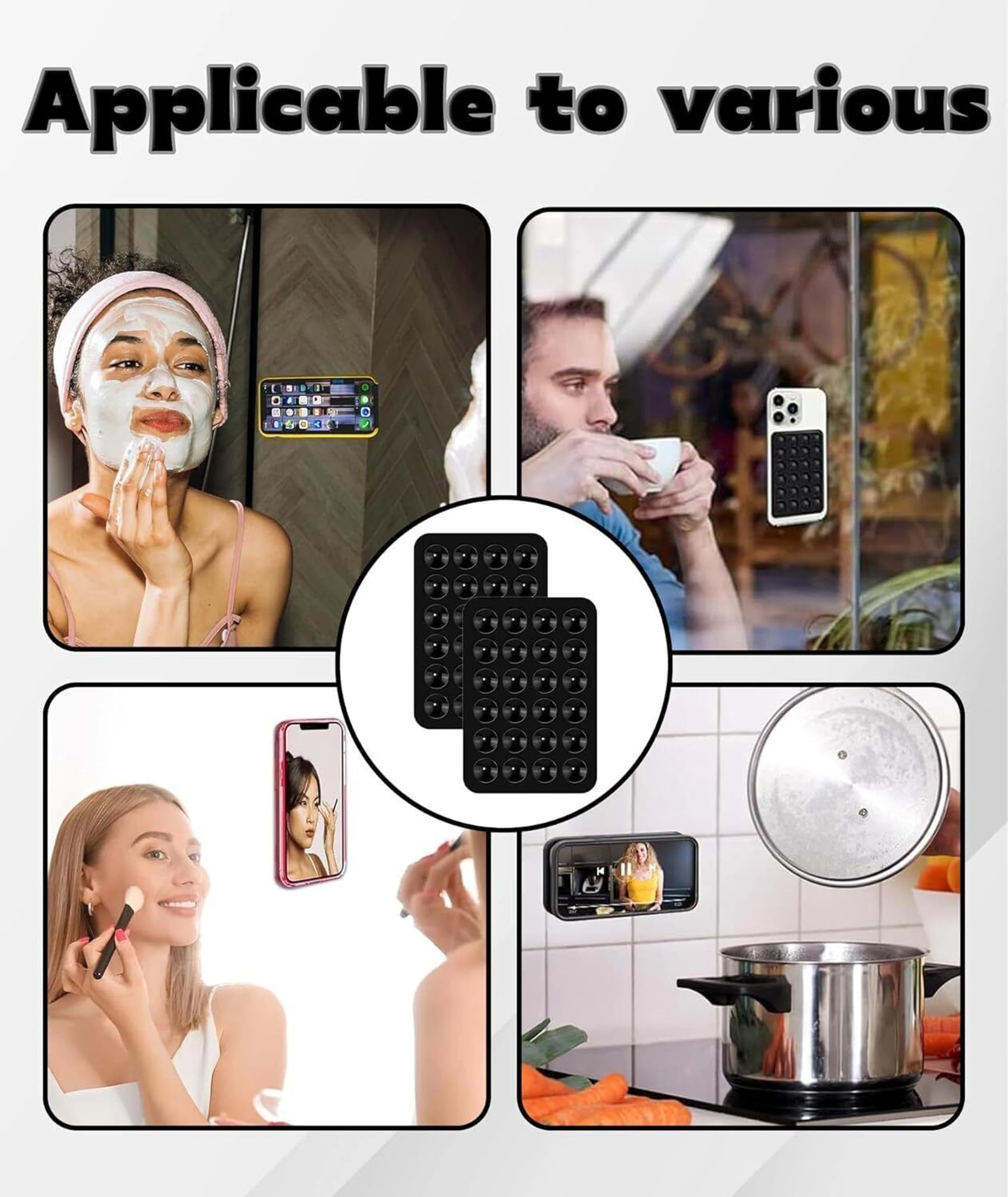 Double-Sided Silicone Mobile Holder - Stick Smart, Hold Strong
